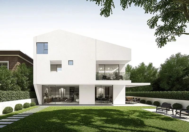 150 万打造现代极简别墅,滑梯藏匿童趣空间-4