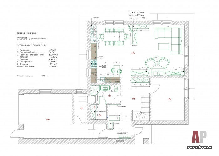 2层别墅室内设计（带坎蒂和普罗旺斯风格元素）丨俄罗斯莫斯科丨Зеленецкая Варвара,Петухова Мария-32