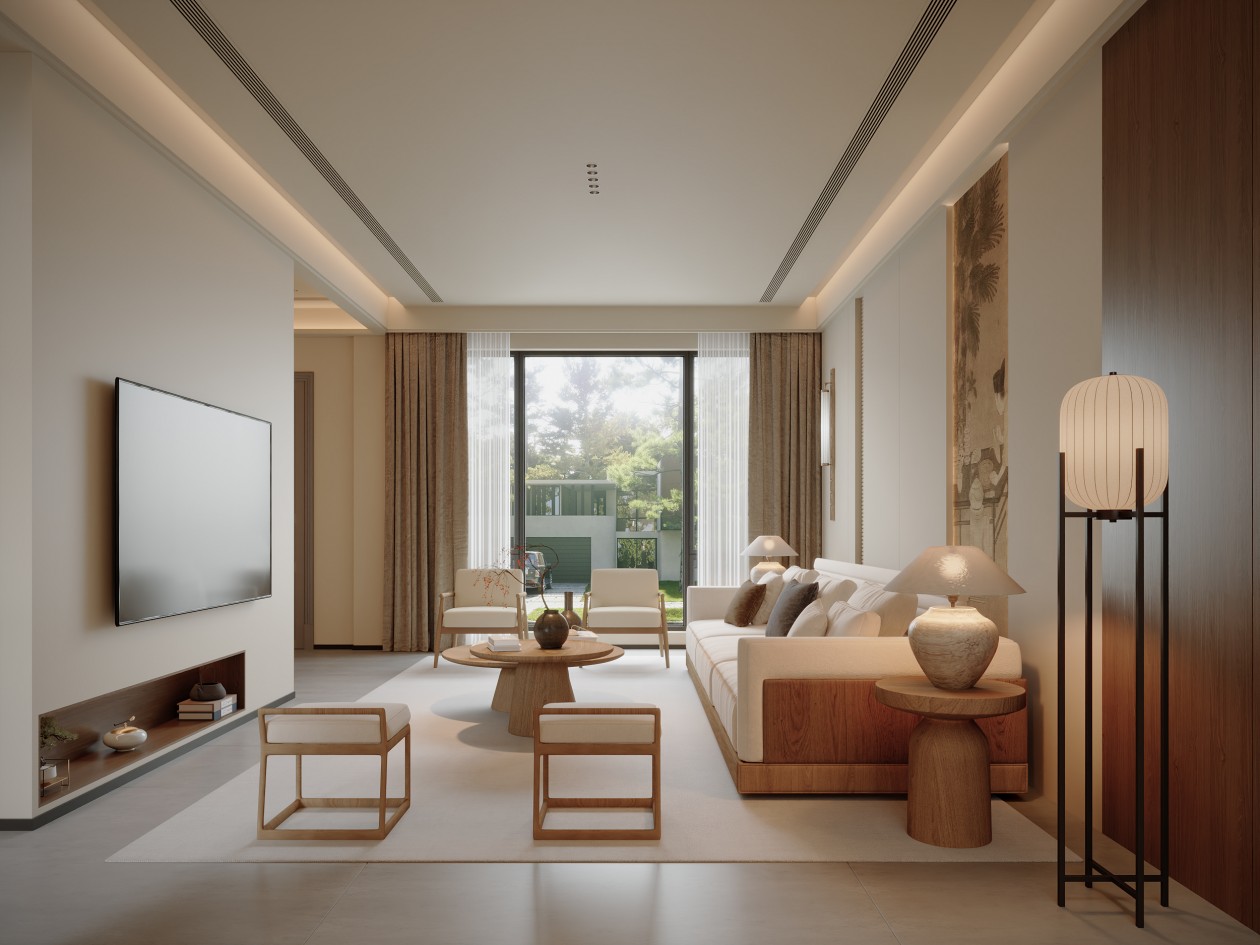 宋式美学别墅效果表现-1