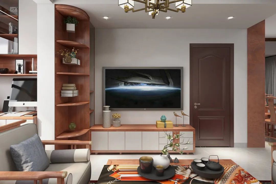 公园溪府 86㎡新中式风办公饮茶空间丨中国南宁丨中庭装饰集团-10