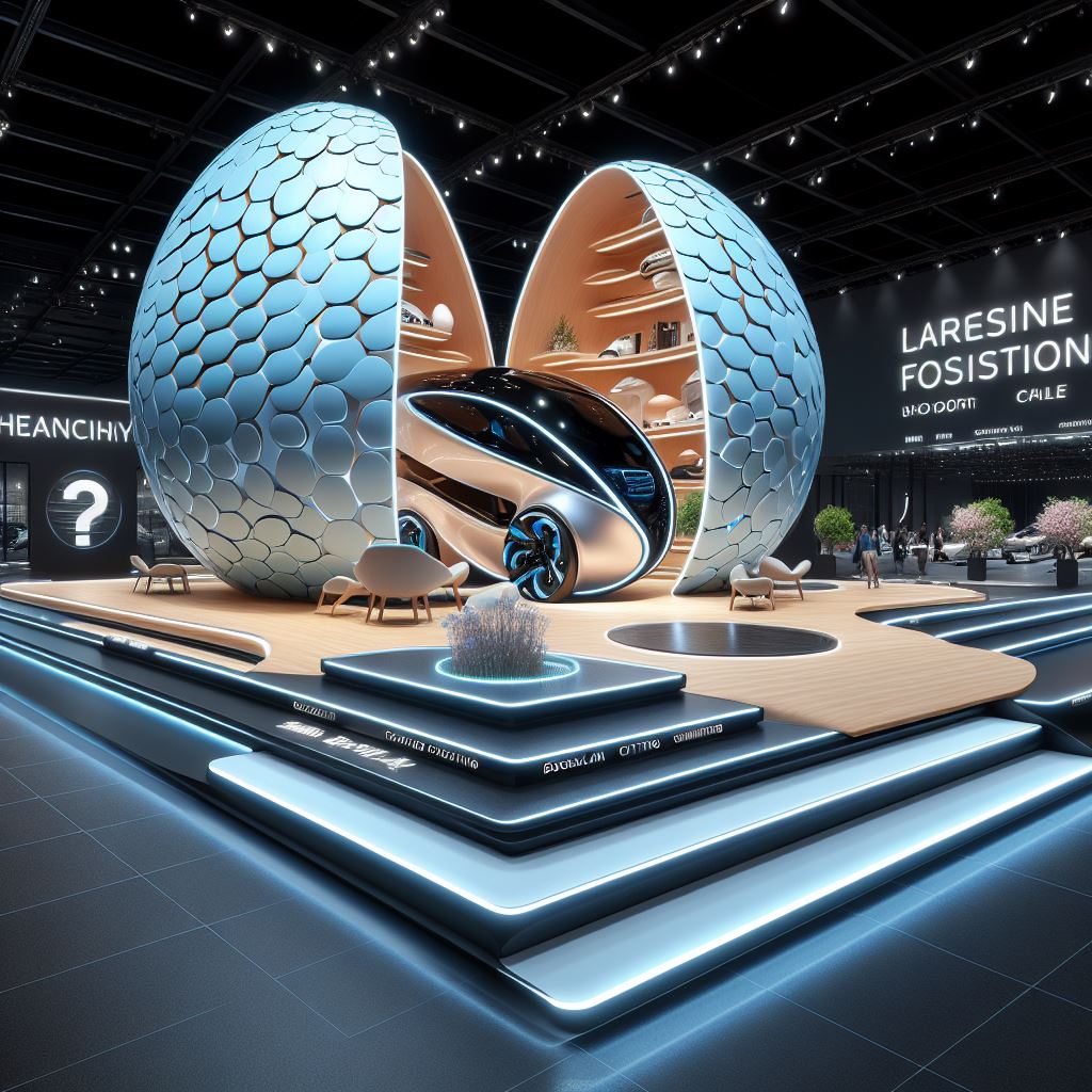 Eggshell-shaped personalized exhibition stand-19