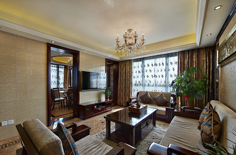 四室两厅现代中式风格-5
