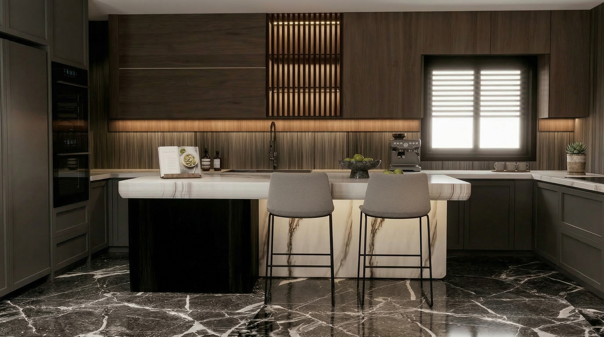 现代开放式厨房设计丨埃及开罗丨SAAL+-5