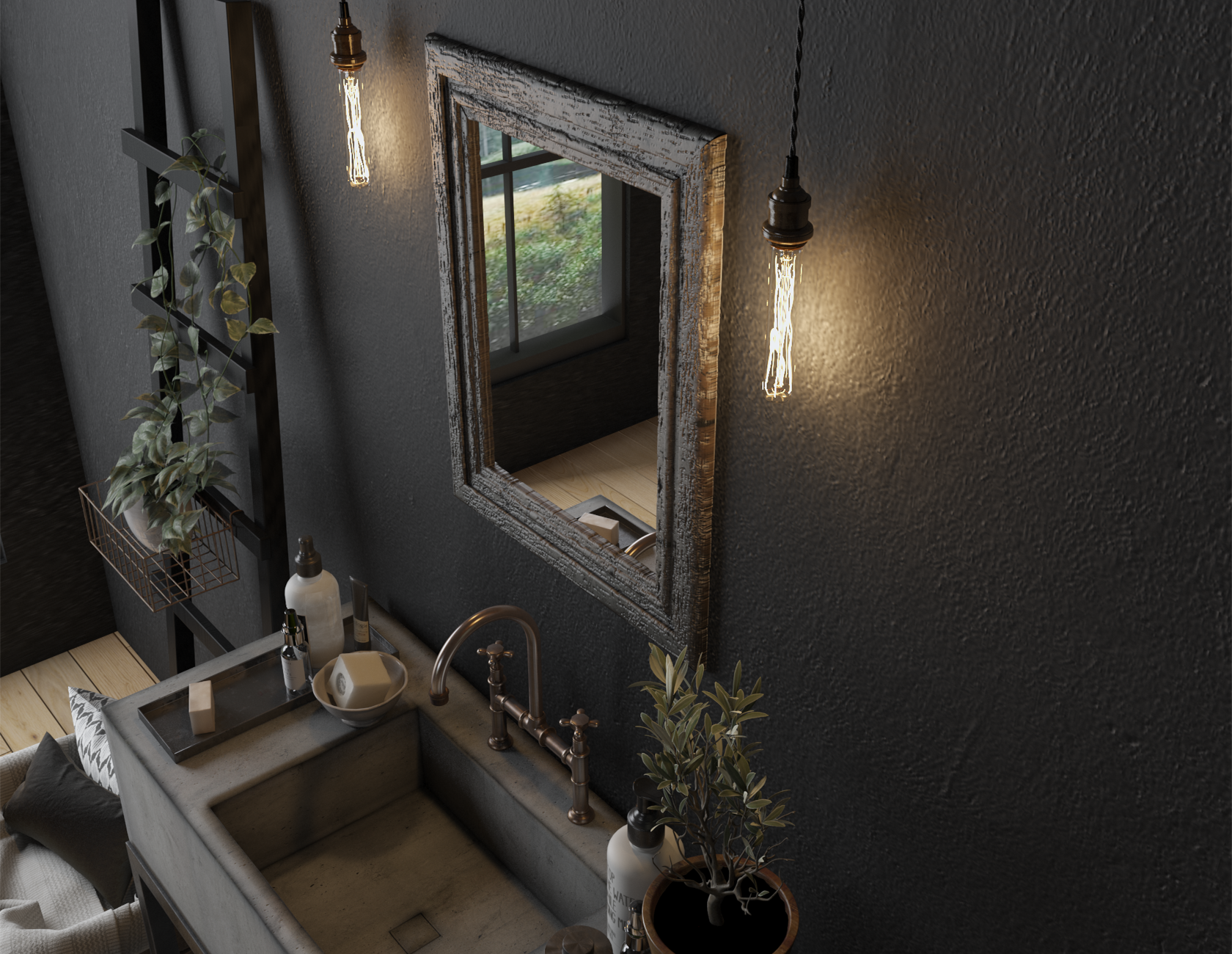 Modern Medieval Washroom-2