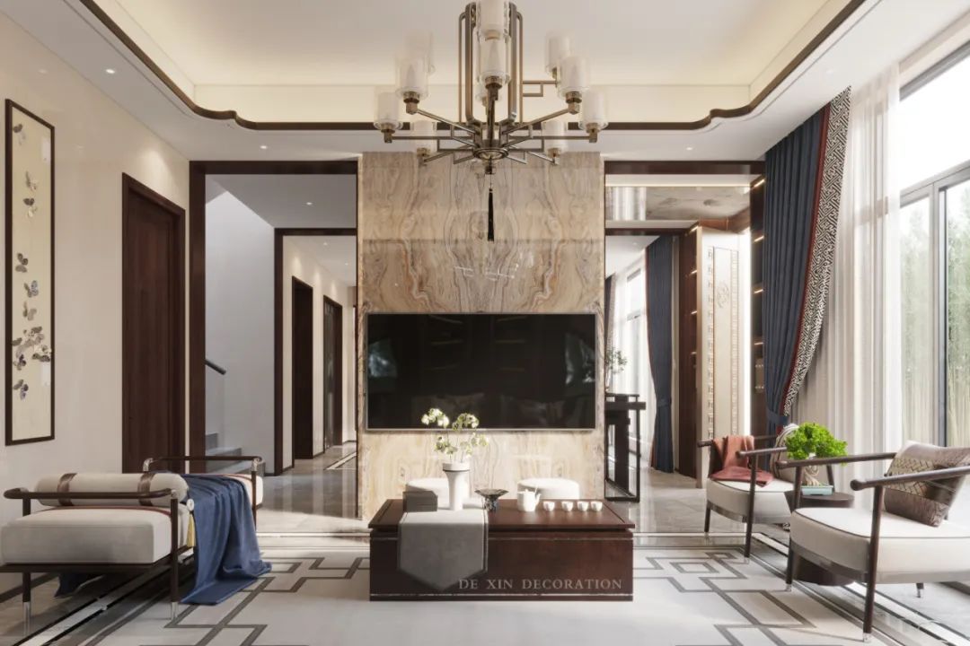 新中式风雅大宅丨中国广州丨德馨装饰-15