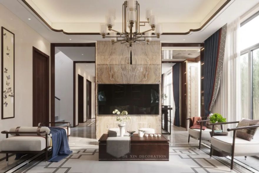 新中式风雅大宅丨中国广州丨德馨装饰-15