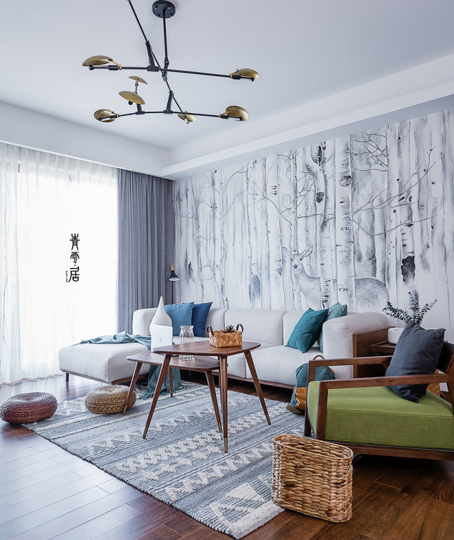 110㎡现代风格住宅  青云居设计-9