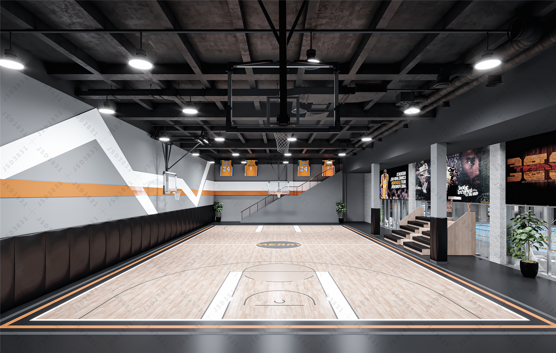 “MERRA”品牌健身房室内设计丨专业健身设计公司-10