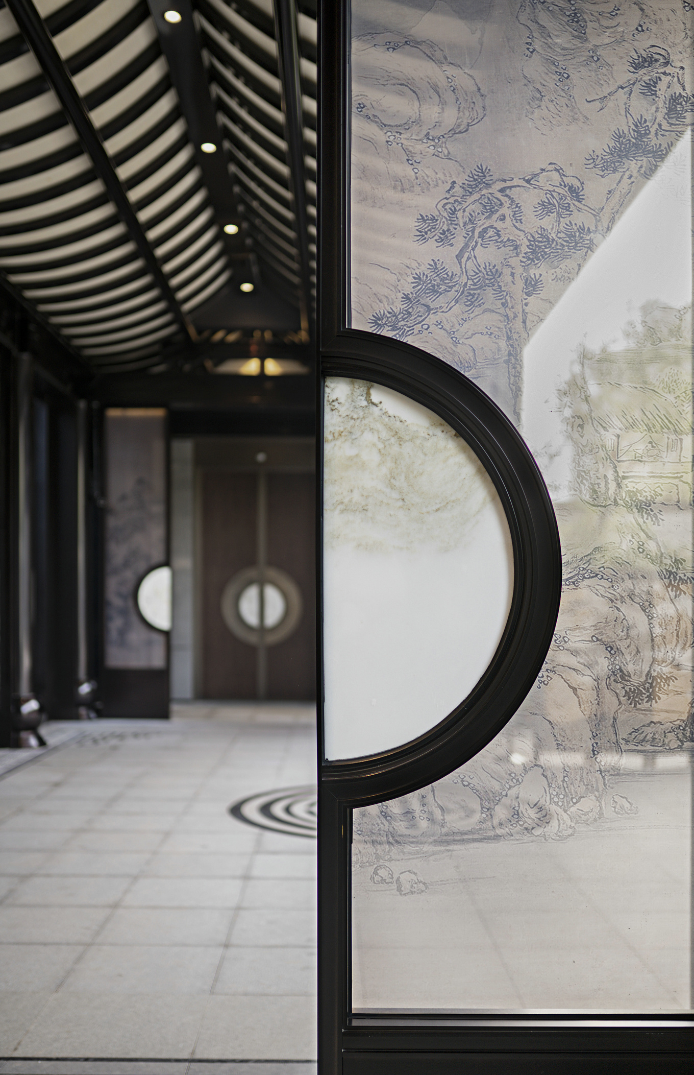 盘石设计 | 吴文粒:1745㎡绝美中式庭院,一帘诗意、四水归情!-19