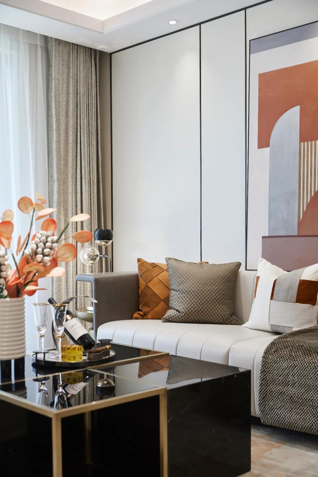 无锡栖霞建设天樾府样板房 | 纽约大都会风格融入生活空间-11