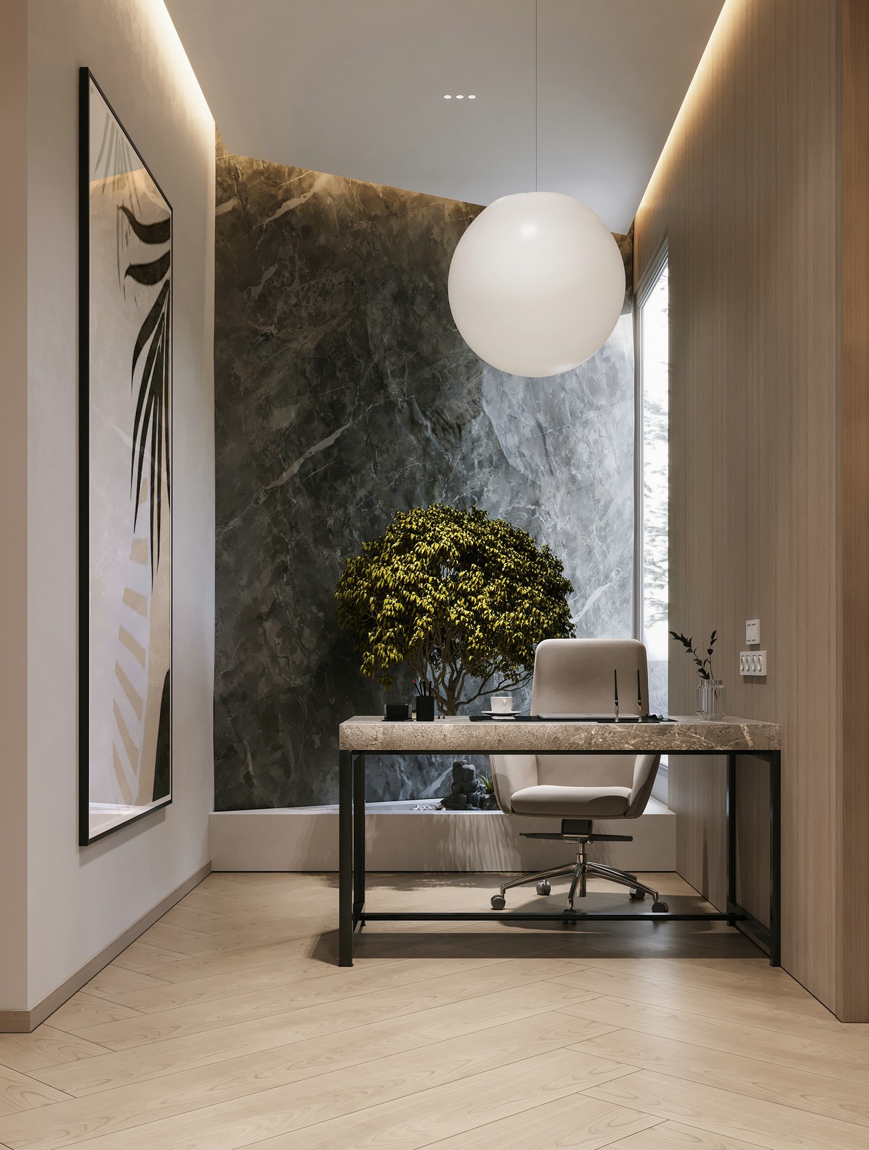 原木+高级灰 打造出精致舒适的居住空间-10