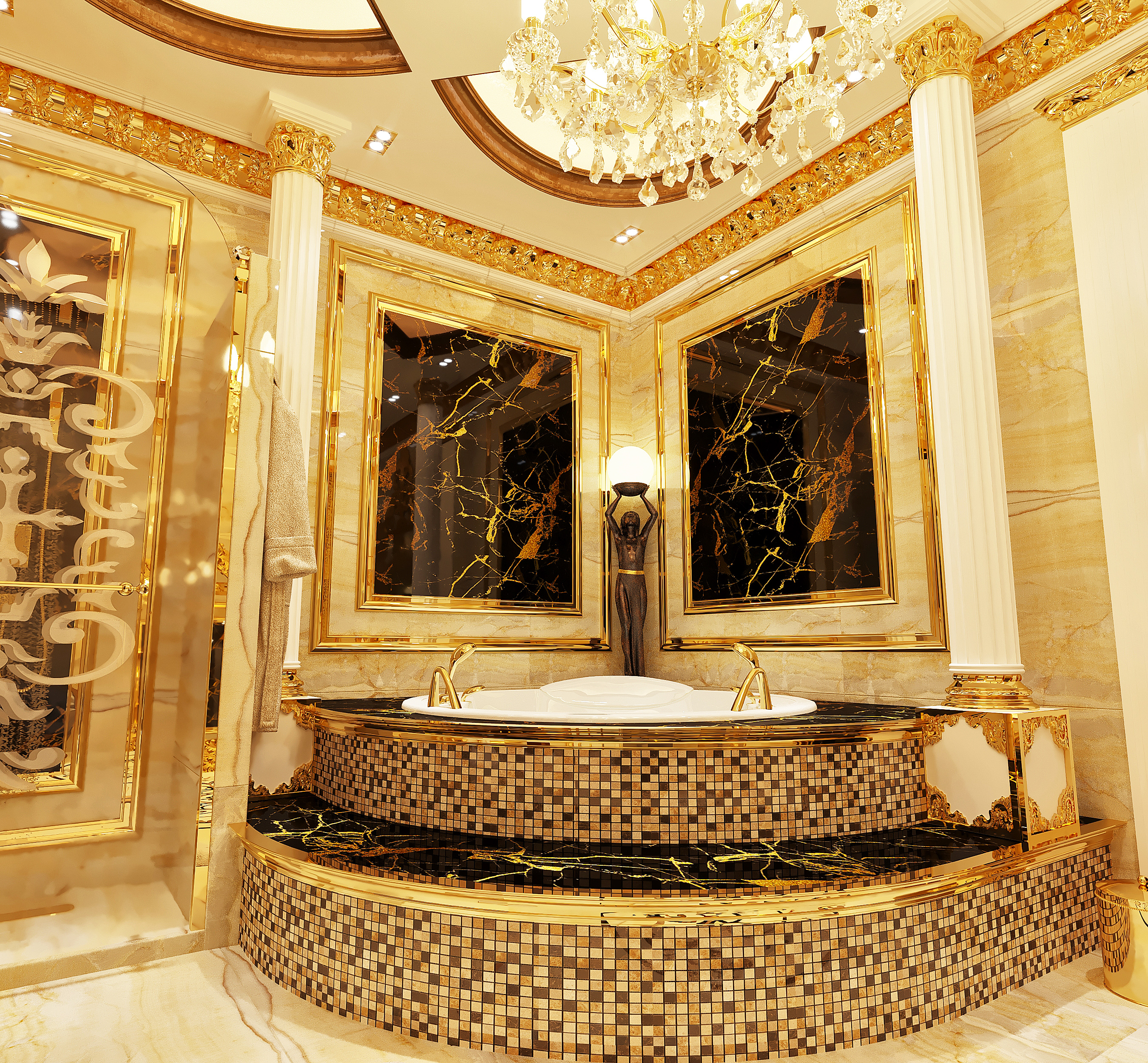 Classci Bathroom Design in Iraq-15