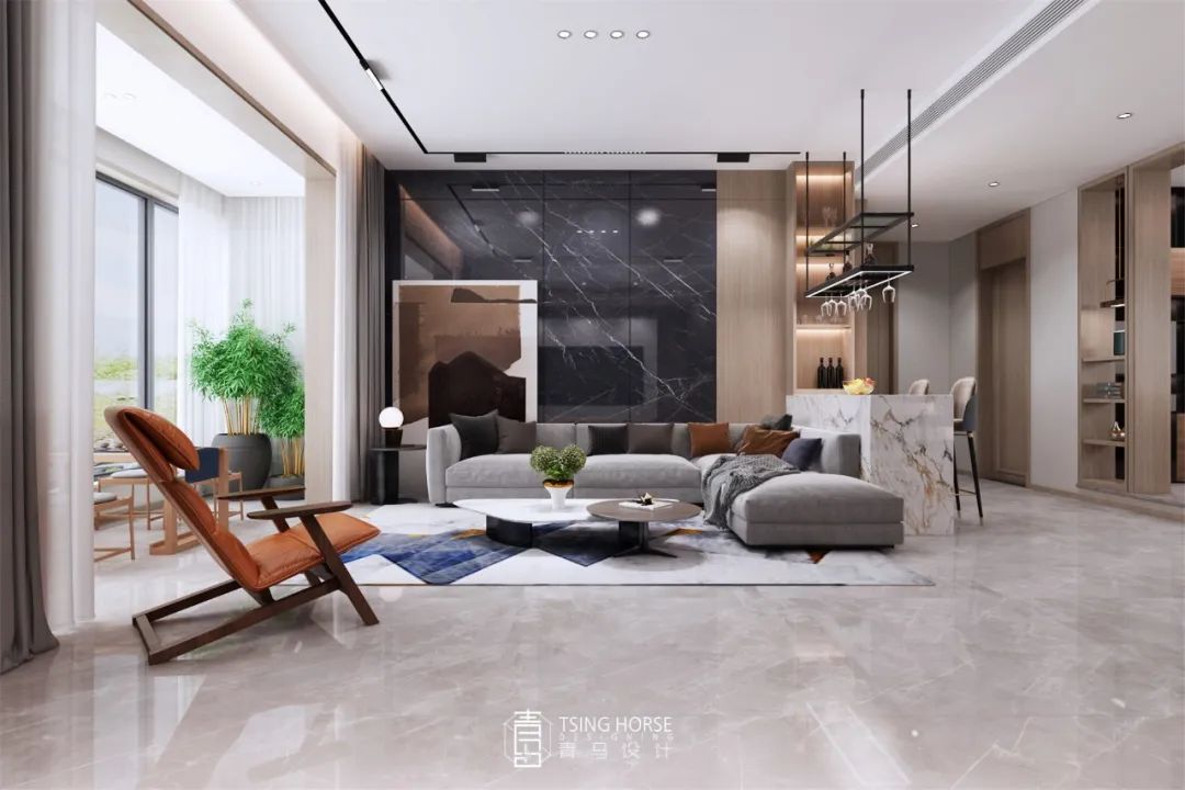 名仕花园·300㎡顶复丨青马别墅空间设计-43