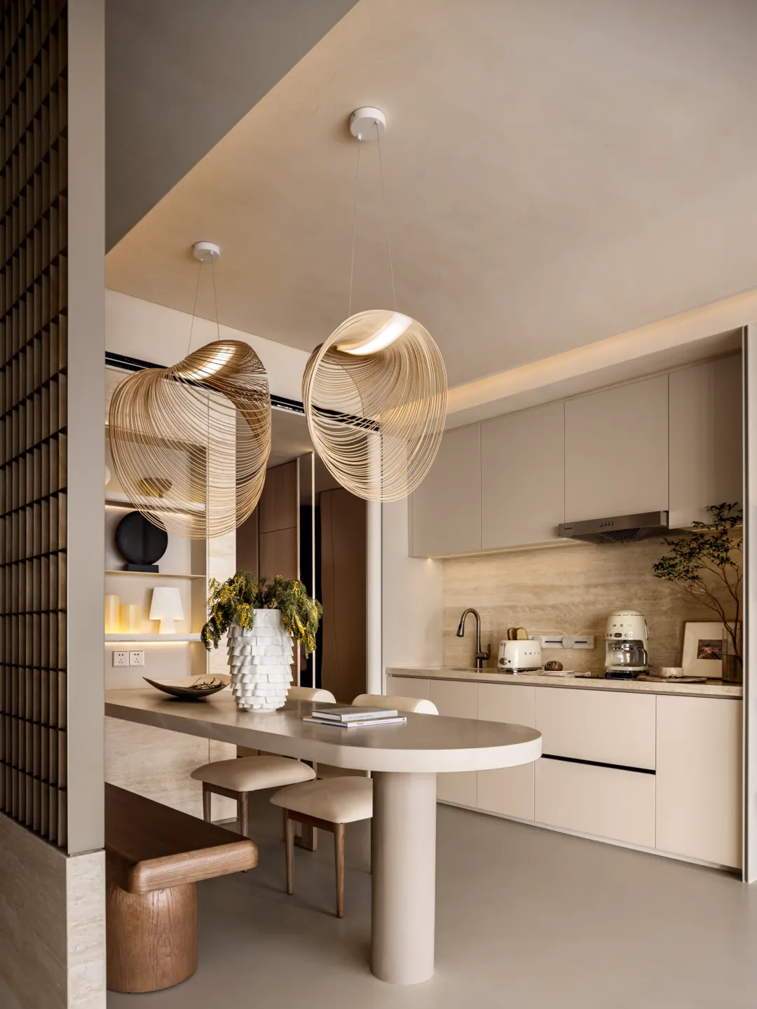 100㎡“静奢风”天际样板间设计，满满的高级感丨唐忠汉-11