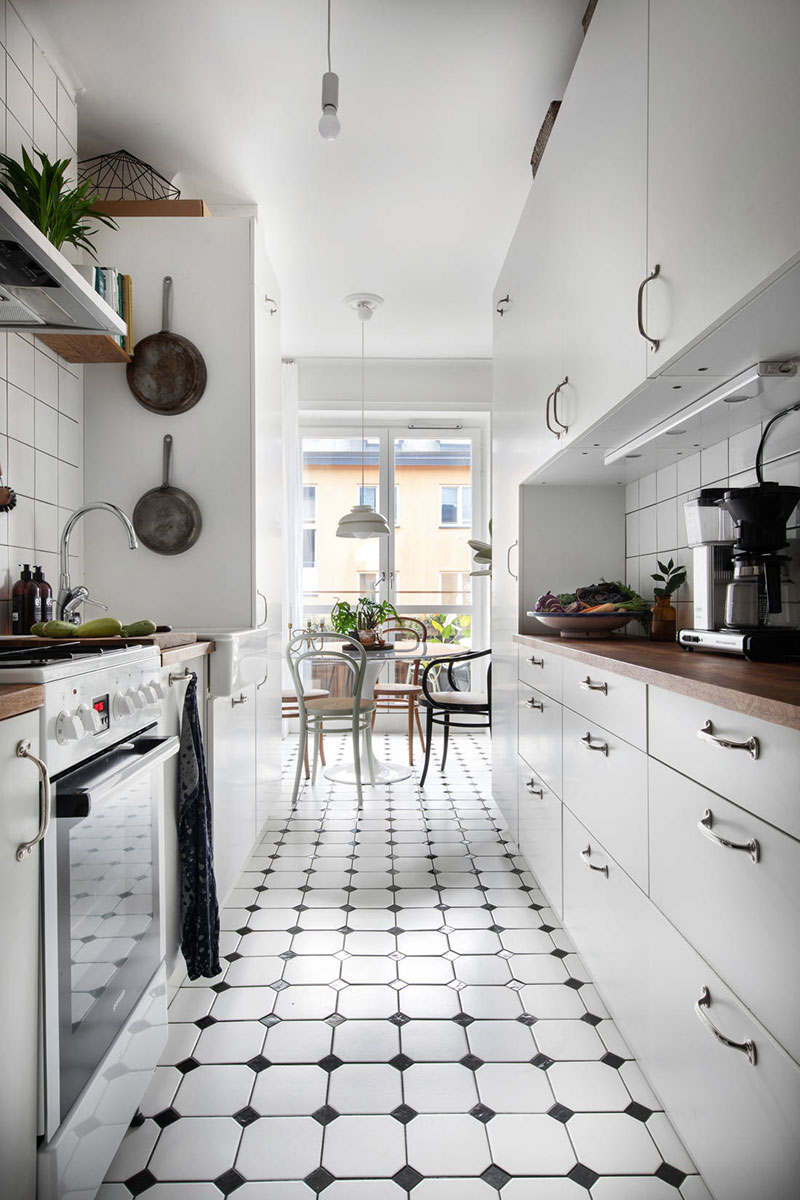 斯德哥尔摩 39 平米小公寓，绿色调客厅惊艳设计-14