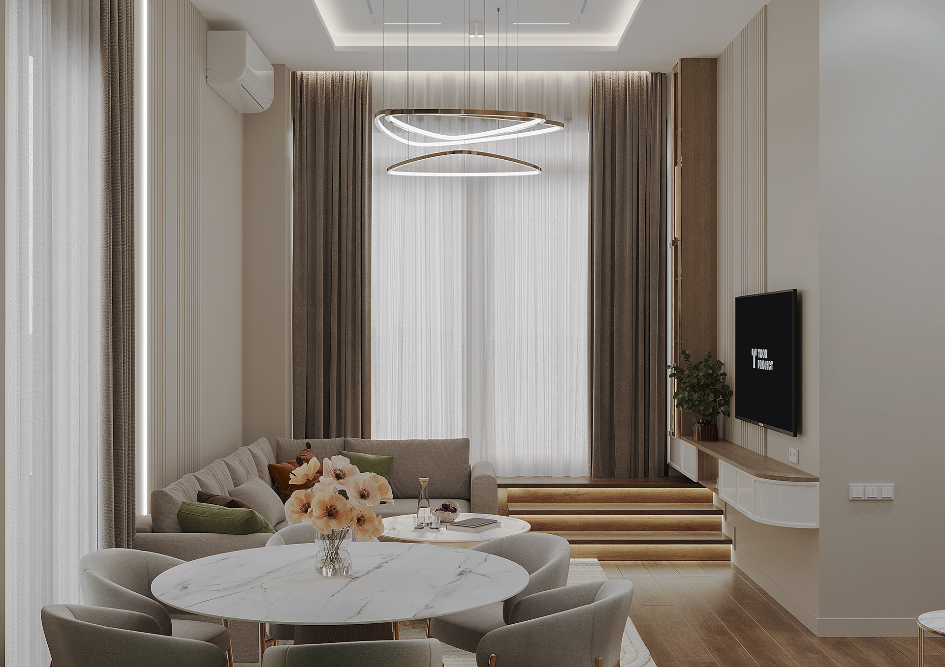 现代公寓室内设计丨亚美尼亚丨Nelly Manukian,toon.project-12