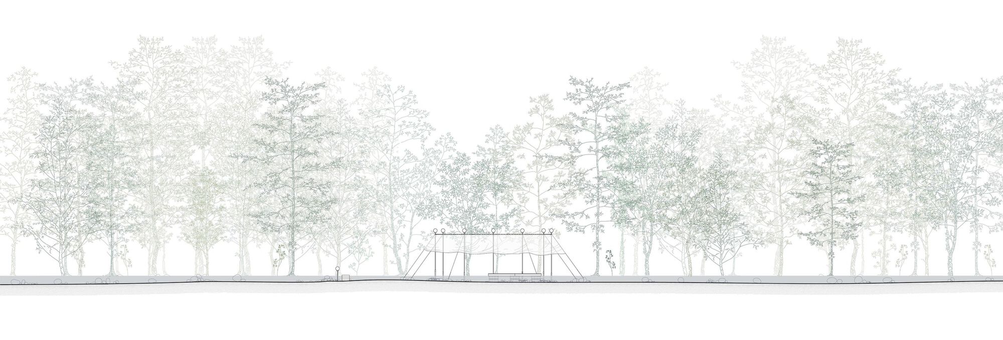 Temporary Installation at a Mountain River / atelier VRAC-13