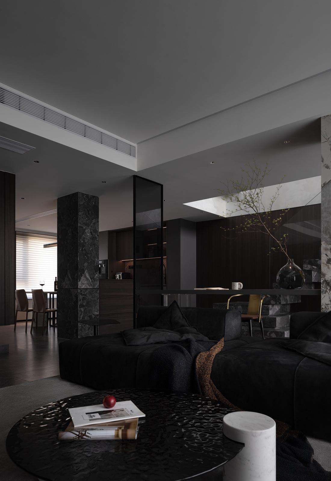 黑武士酷黑风格复式设计-19