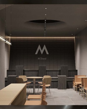 天津的M stand（咖啡品牌）

注：M Stand是一个咖啡连锁品牌，这里结合语境推测是表达该品牌在天津（的相关情况），如果有更具体的背景信息，翻译会更精准 丨中国天津