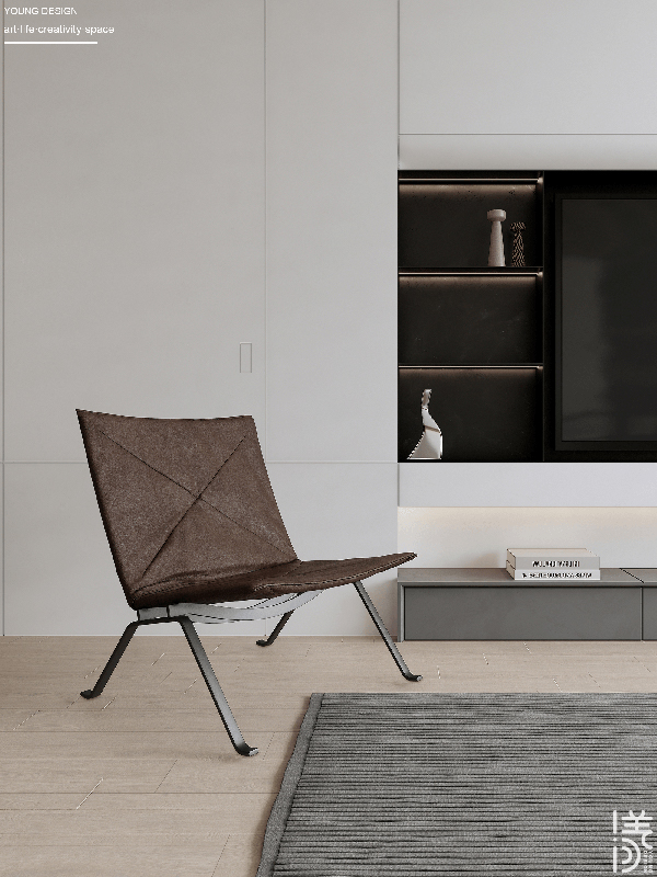 纯白与木色完美平衡,天然肌理邂逅简约线条,诠释意式极简静谧之家丨深圳漾空间设计有限公司-3