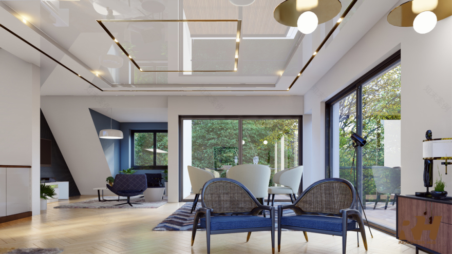 Residential House Interior Design & 3D Rendering-9