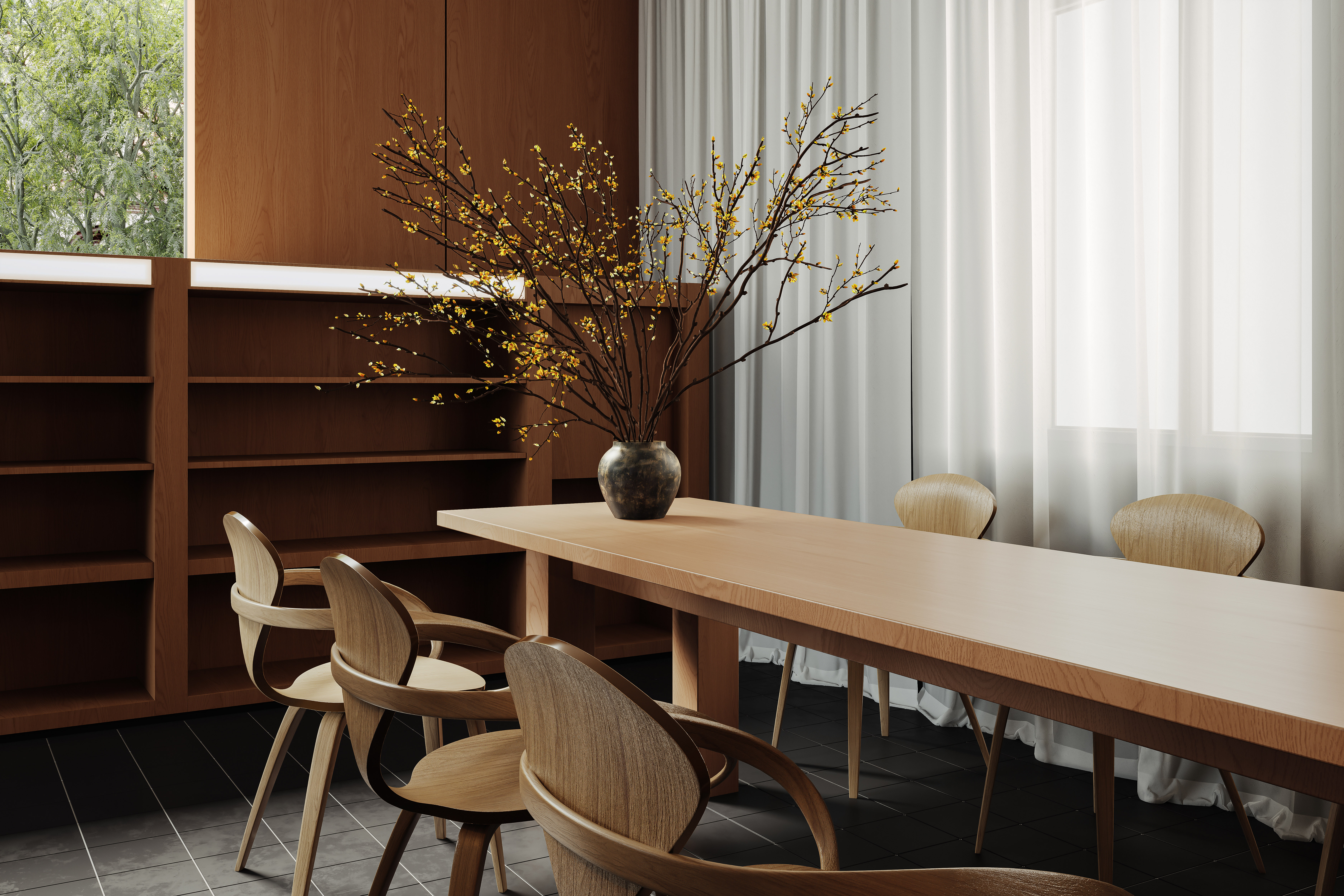 写实渲染 还原一家英式寿司店的室内氛围-11