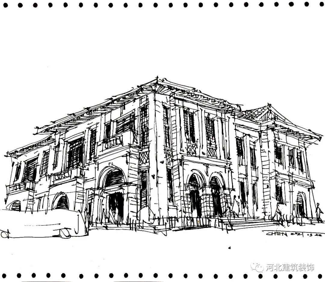 陈力军建筑速写丨中国河北-36