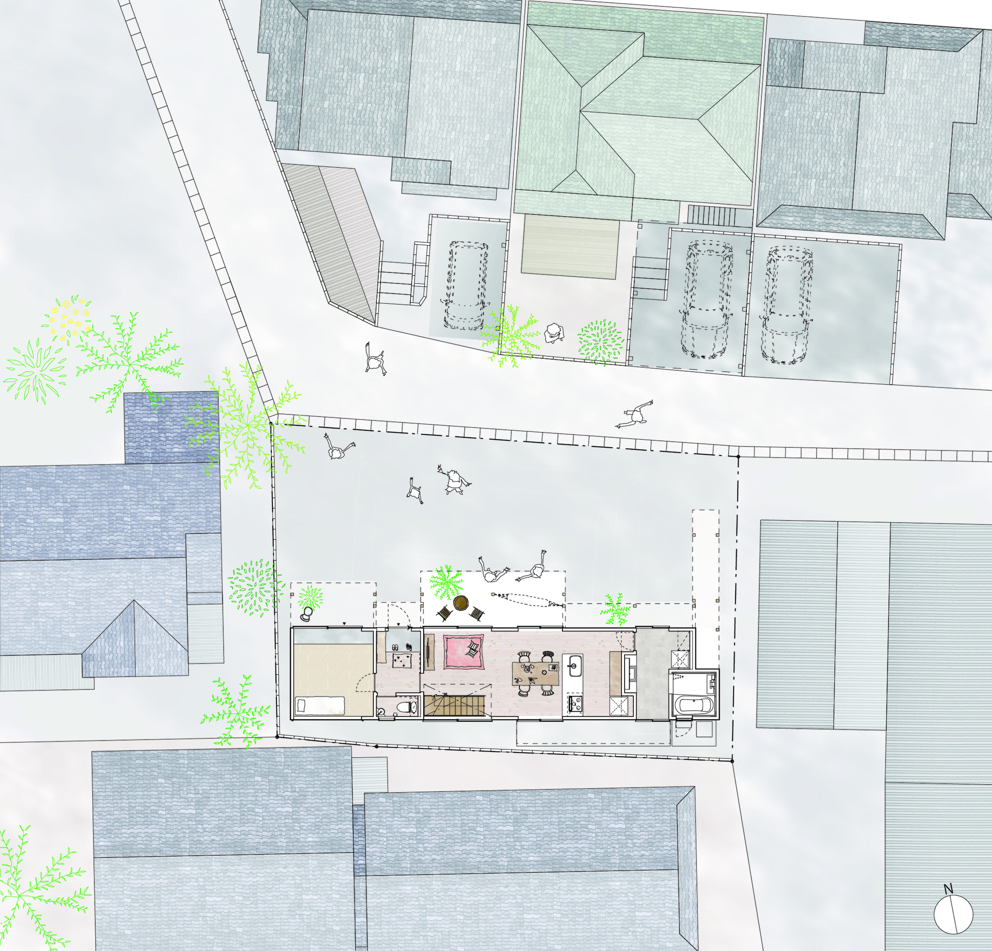 带庭院的房子丨日本丨Hidekazu Kishi Architects-29