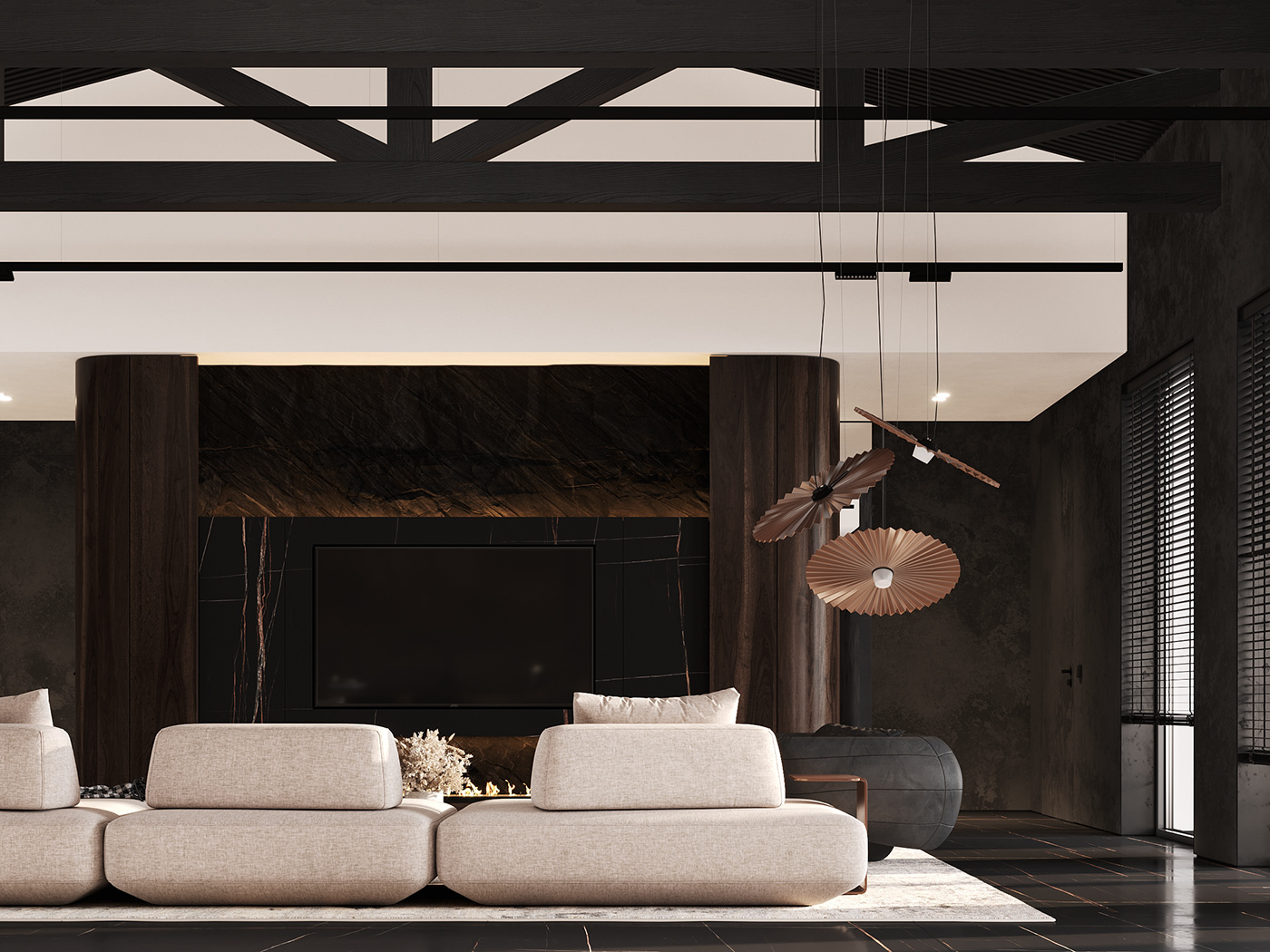 黑棕复古配色空间设计-5