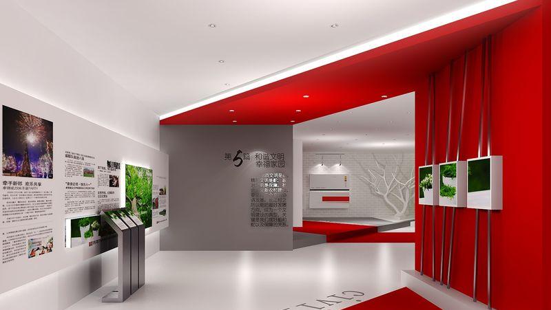 长江之路 | 长江村村史馆的红色飘带设计-12