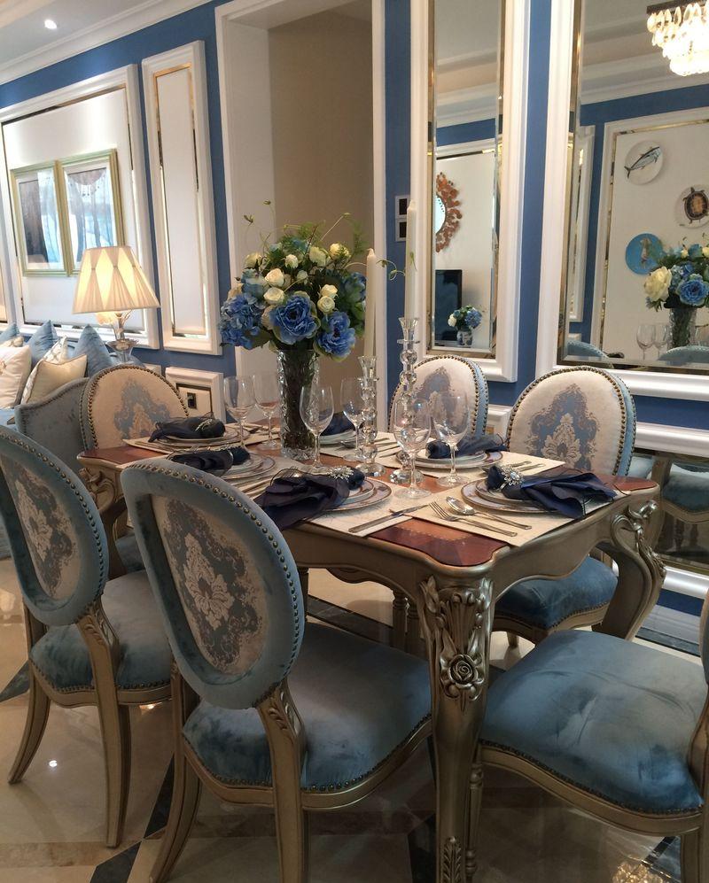 广州衡展江山时代房地产104平米法式浪漫蓝调空间设计-13