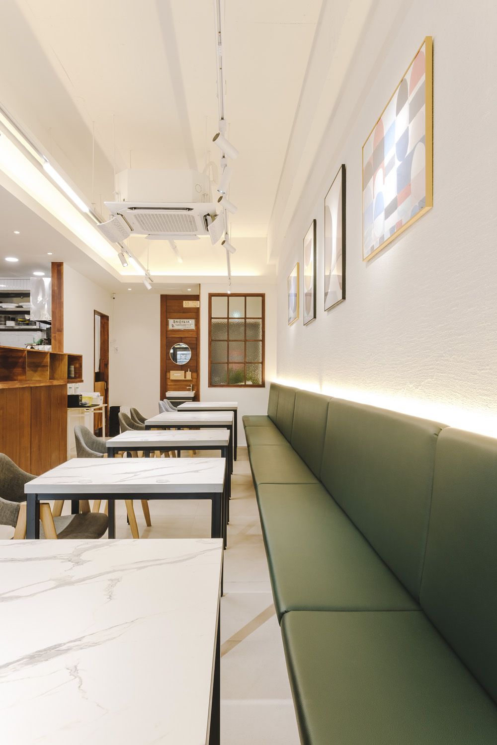 白色木纹，18 平极简韩屋的惊艳设计-11