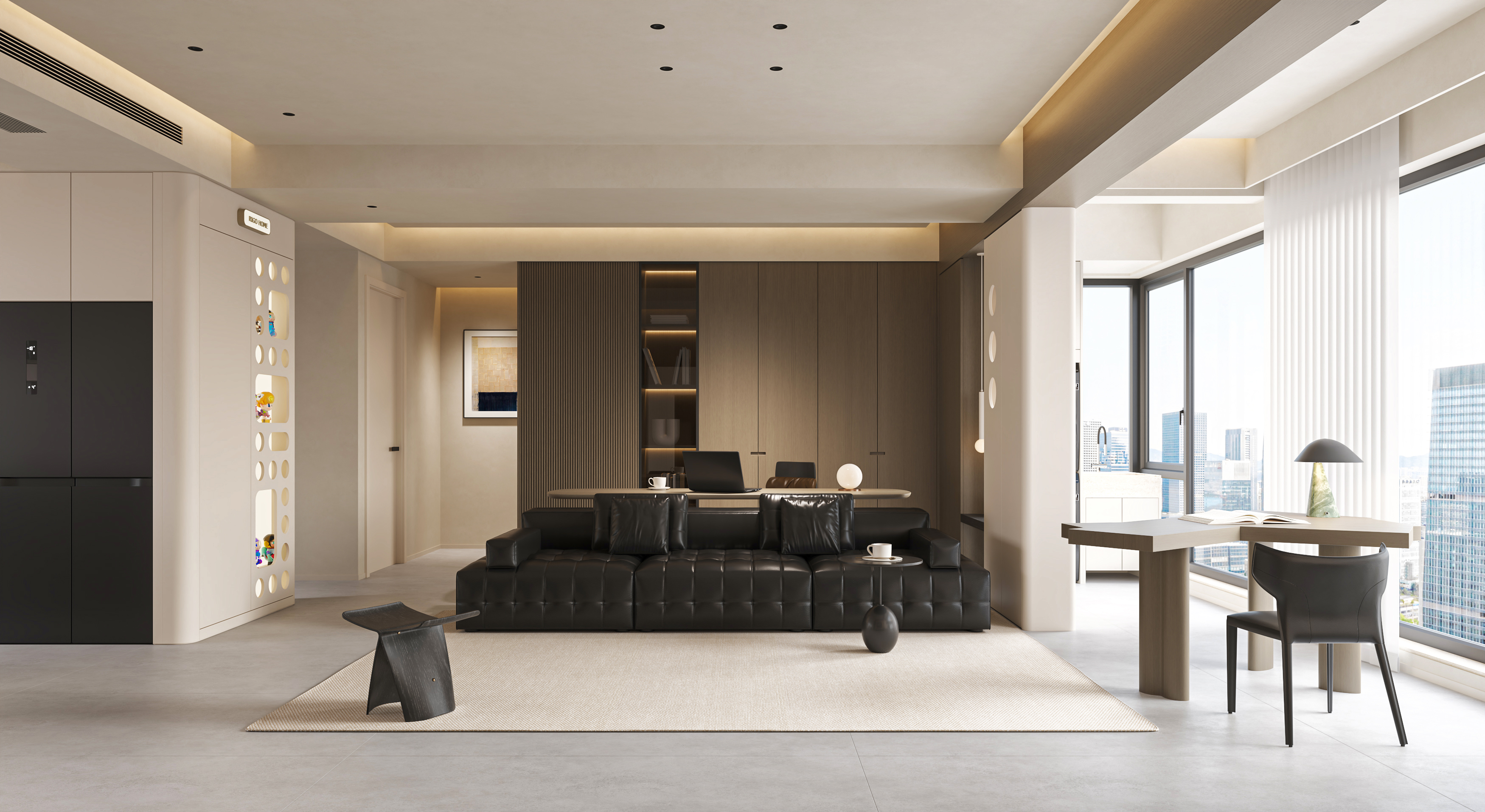 现代客餐厅渲染-2