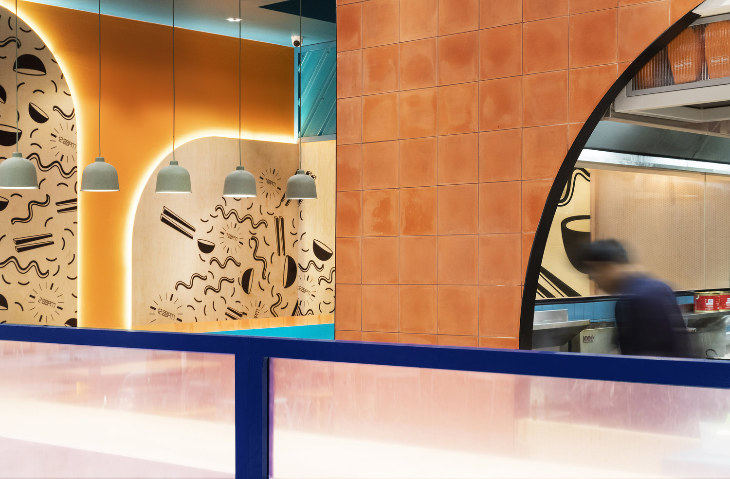 Span Design丨活力撞色系NoodleTime拉面店-4