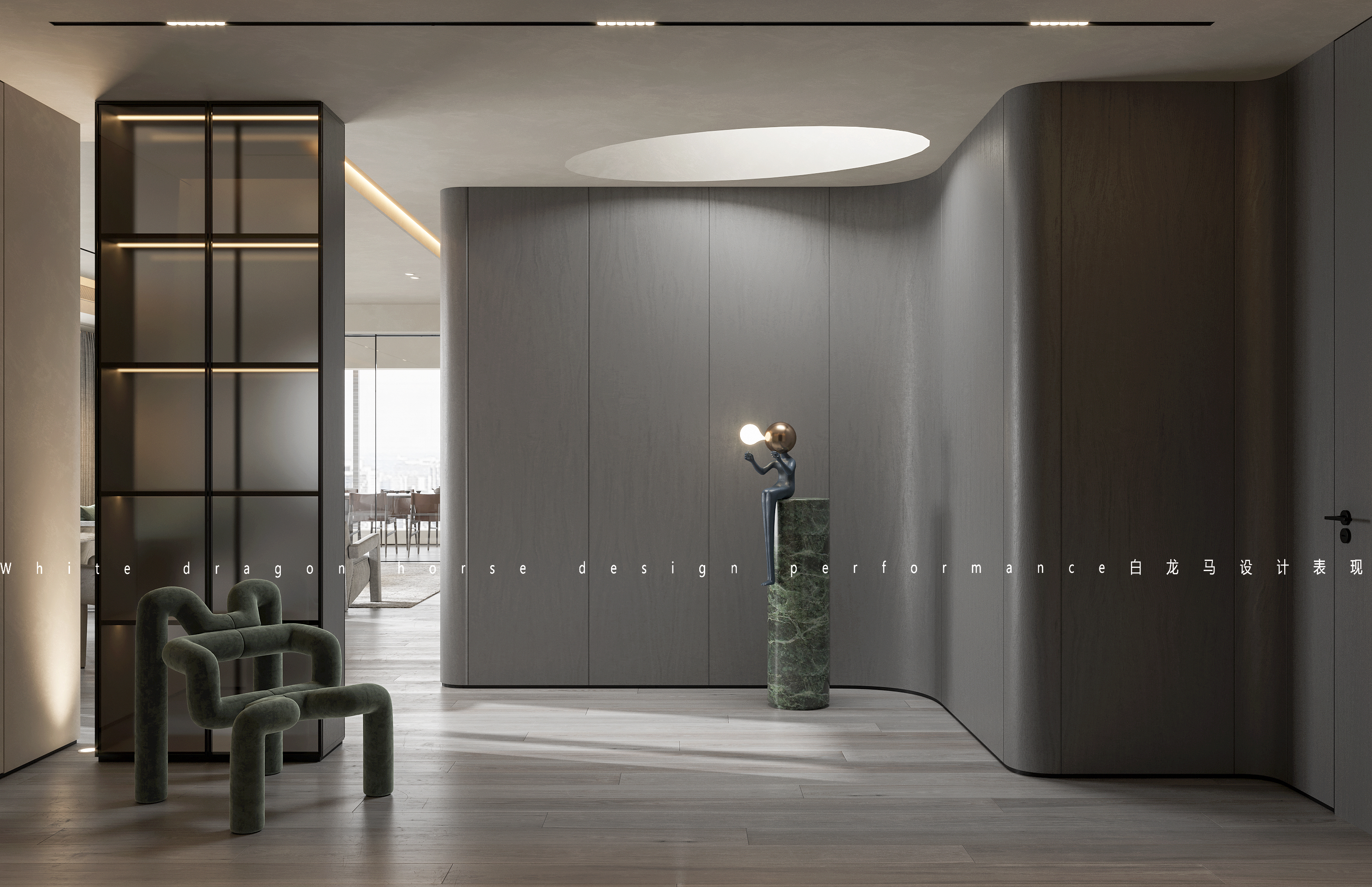 轻奢客餐厅——白龙马效果图-1