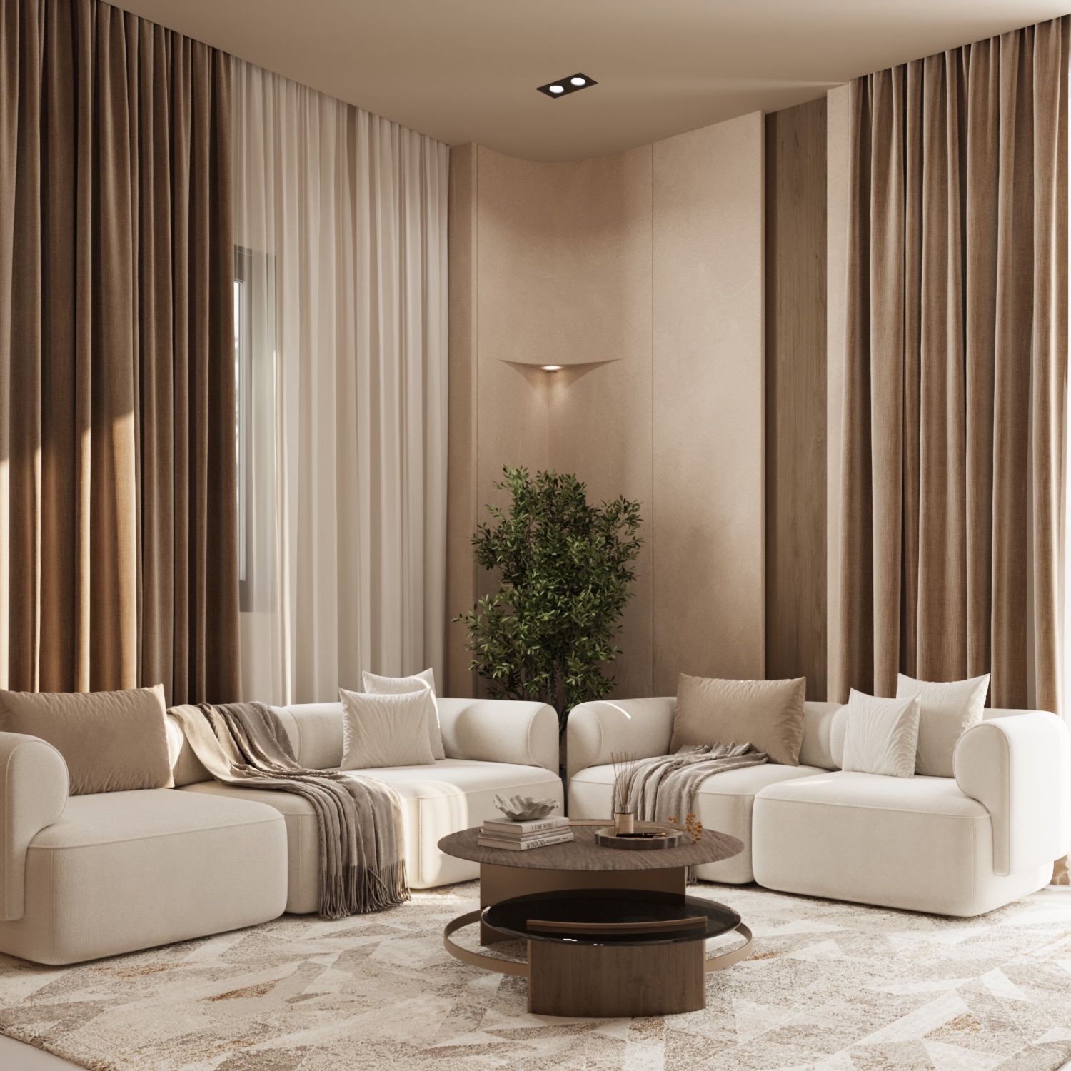 Modern Luxury living with open kitchen-4