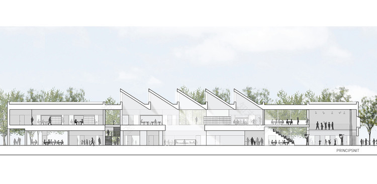 丹麦 Katrinedals 学校翻新融入城市,环保设计成社区活力中心-32