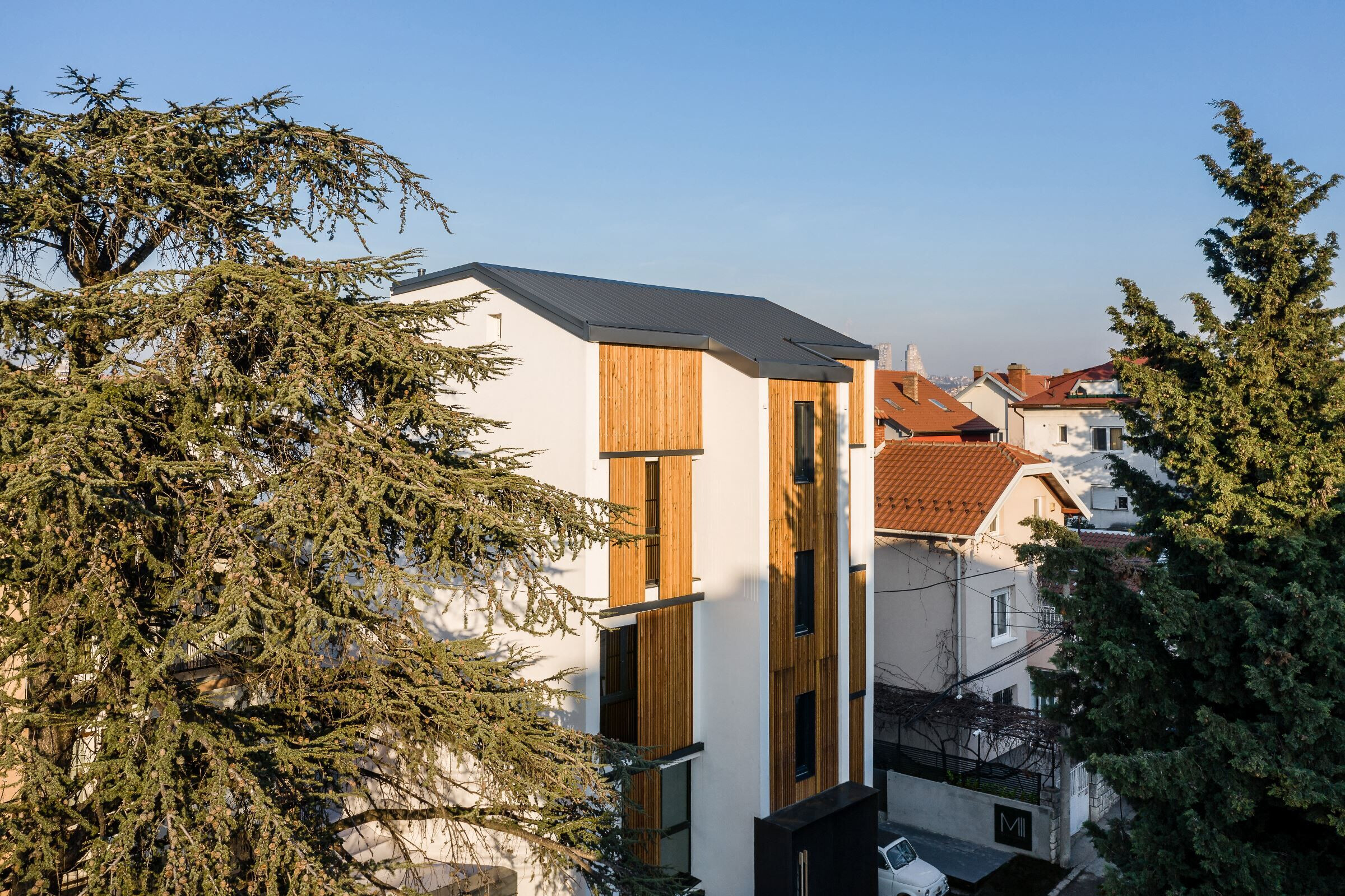 M3 项目 | 塞尔维亚贝尔格莱德的钻石形窗戶住宅-8