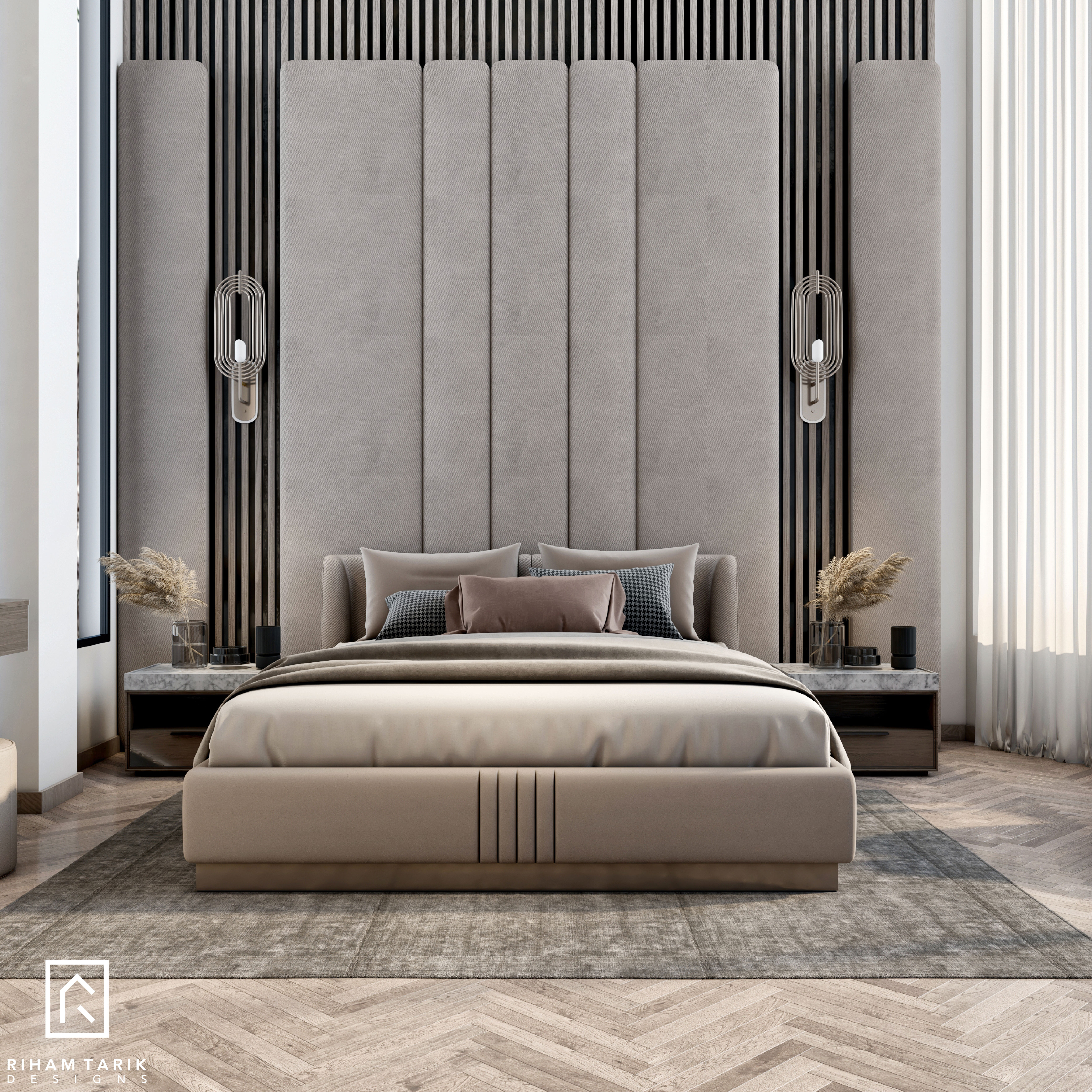 QA | MODERN MASTER BEDROOM , MEZZANINE AND DRESSING-1