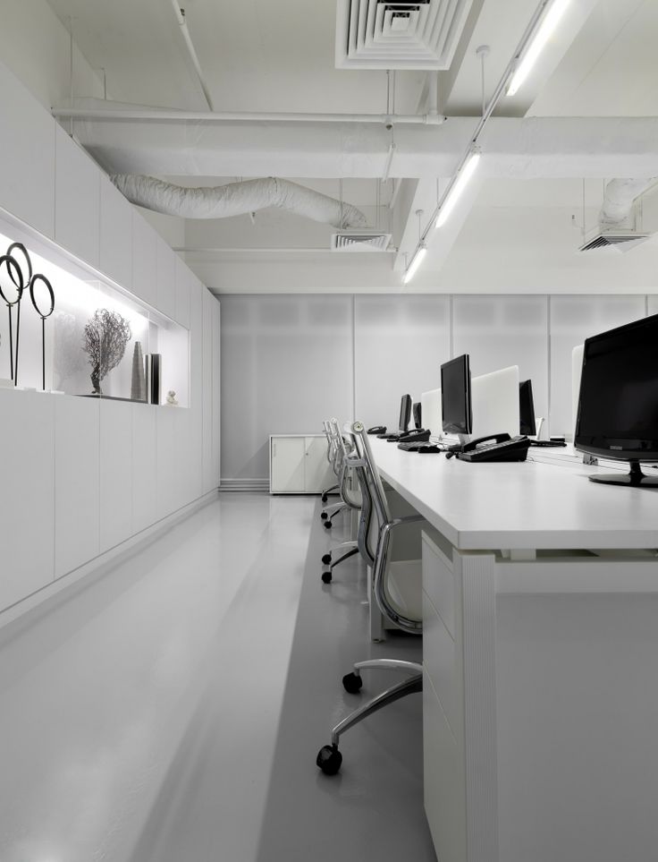 个人收集一些白色简约办公室案例-35