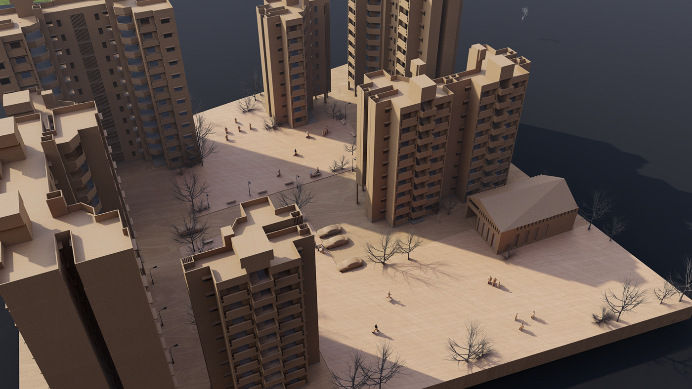 Anastasiya Gushchina丨公寓建筑丨Architectural maquette model-0