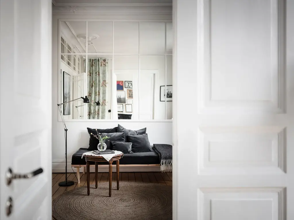 瑞典古宅中的灰色乡村厨房-20