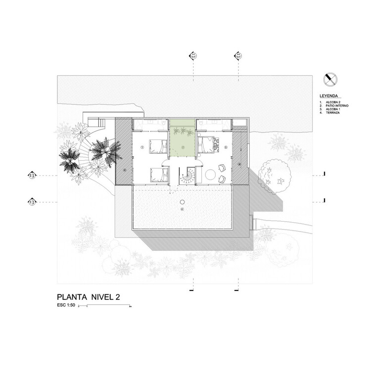 哥伦比亚房屋内部庭院设计-39