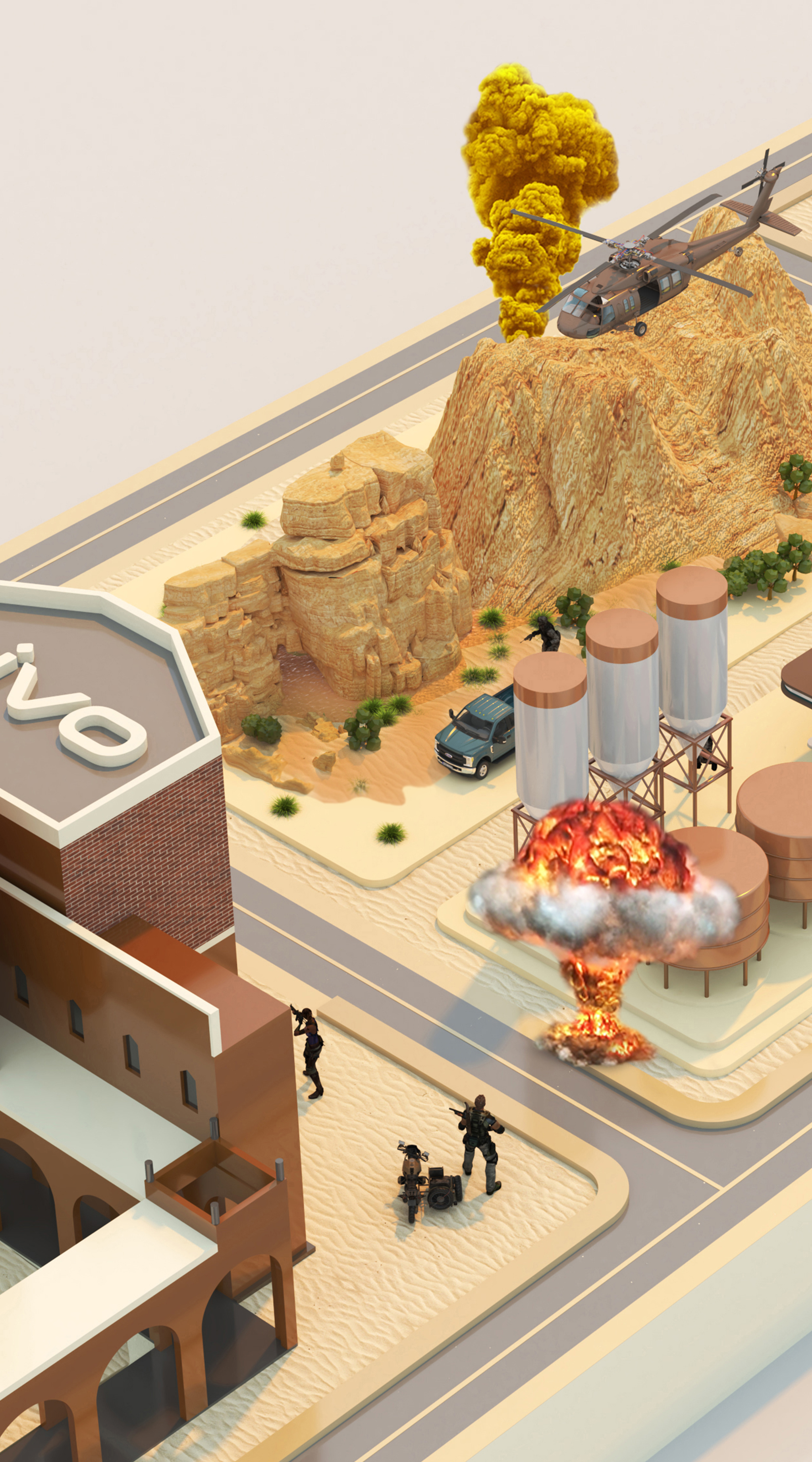 VIVO+PUBG 游戏沙盘展示设计 大匠几何创意-18