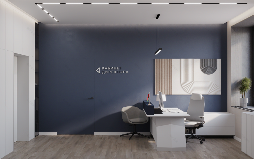 政府机构设计项目(办公室空间室内设计与3D可视化)-16