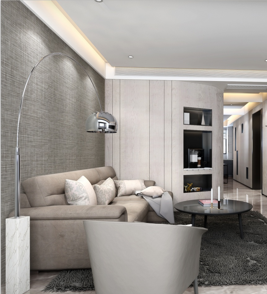 高级黑白灰,简约现代的家居设计-2