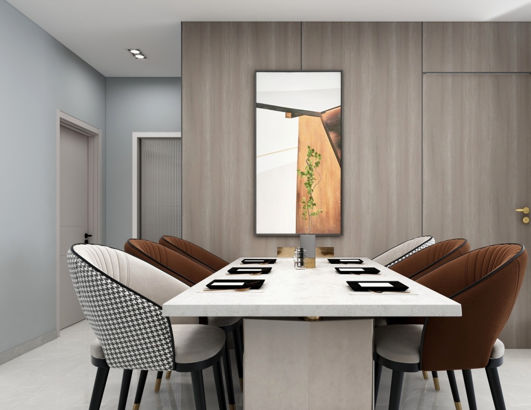 内蒙古 150㎡撞色搭配家装-12