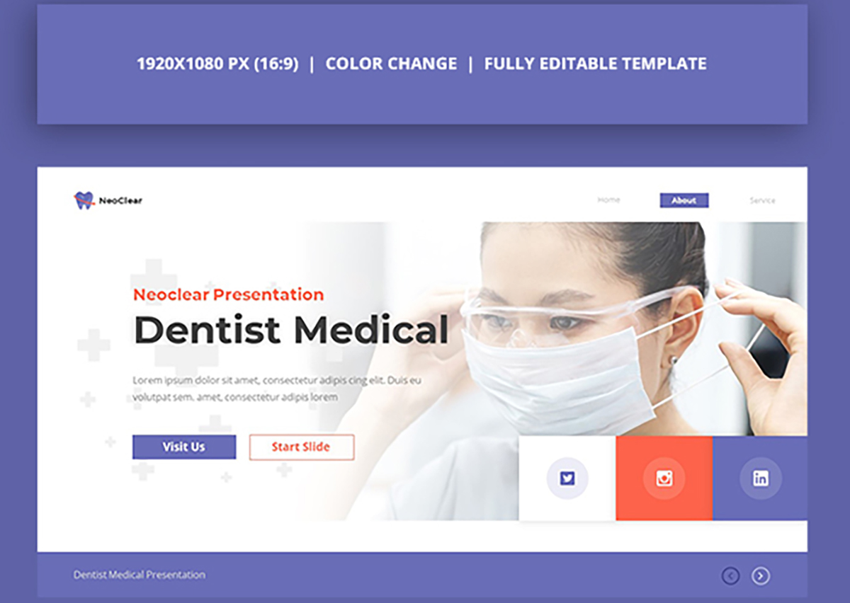 牙医医疗演示模板-3