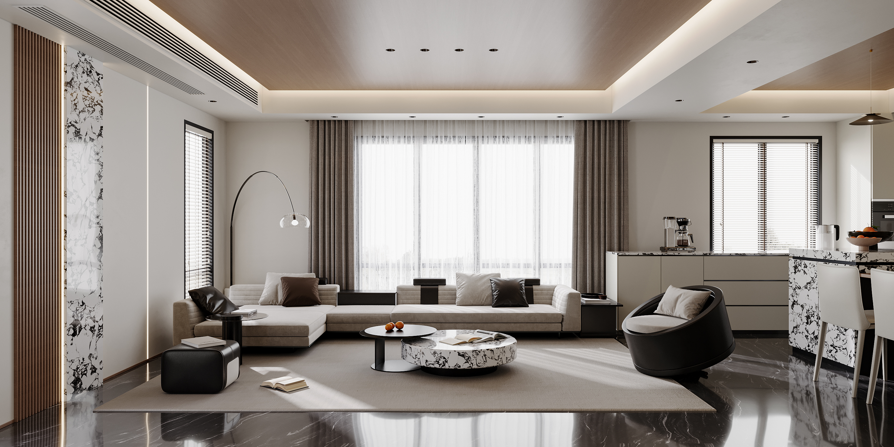 现代客餐厅效果图-3