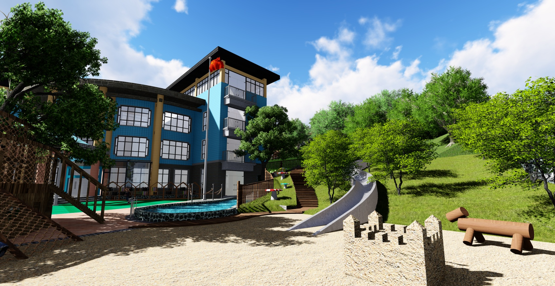 南川示范幼儿园花山分园户外改造-6